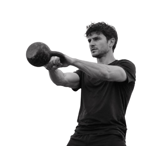 Member training with a kettlebell at Anvil